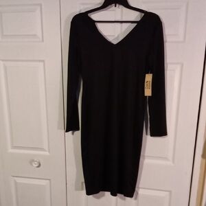 Elegant Black Long Sleeve Dress by NYC